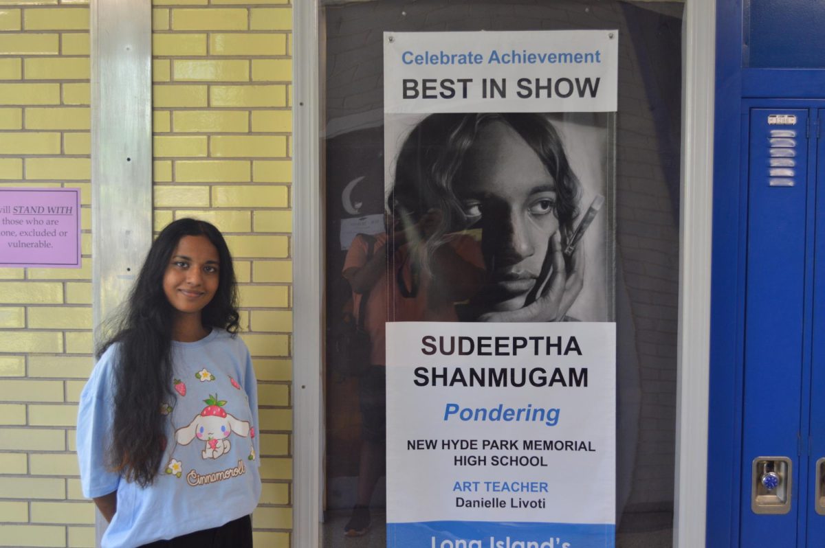 Of 86 artworks submitted to Long Island’s Best: Young Artists at the Heckscher Museum, Sudeeptha's piece titled "Pondering" was awarded Best in Show.