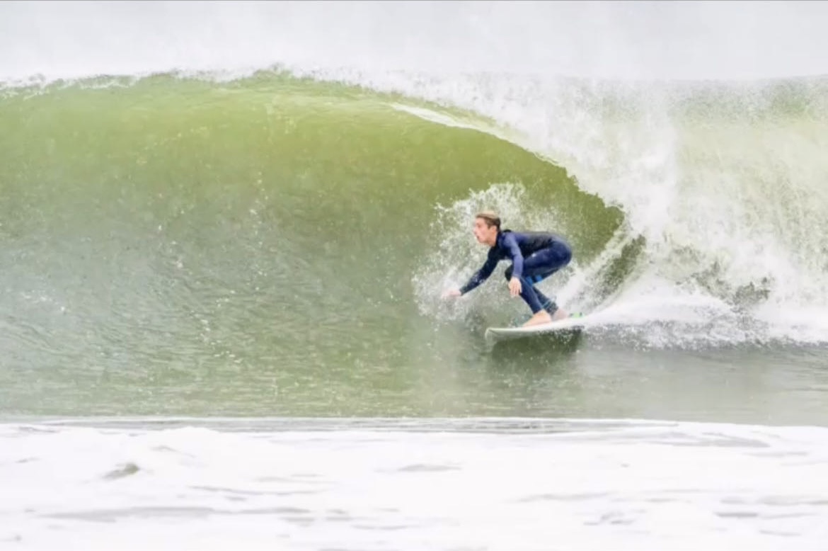 "My involvement in surfing throughout my life has made me very joyous and calm, as the beach became my happy place," Berardelli said.  (Photo Source: Mason Berardelli)