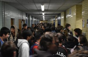 The math hallway at NHP has seen a spike in congestion, which has made it difficult for many students and teachers to attend classes on time. 