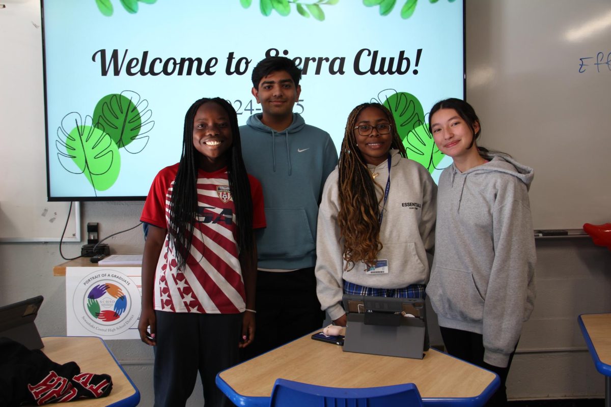 Deborah Aderibigbe, Samay Patel, Abigail Murray and Evyn Roliz are the Sierra Club officers for the 2024-2025 school year and are working to improve and expand the Sierra Club.