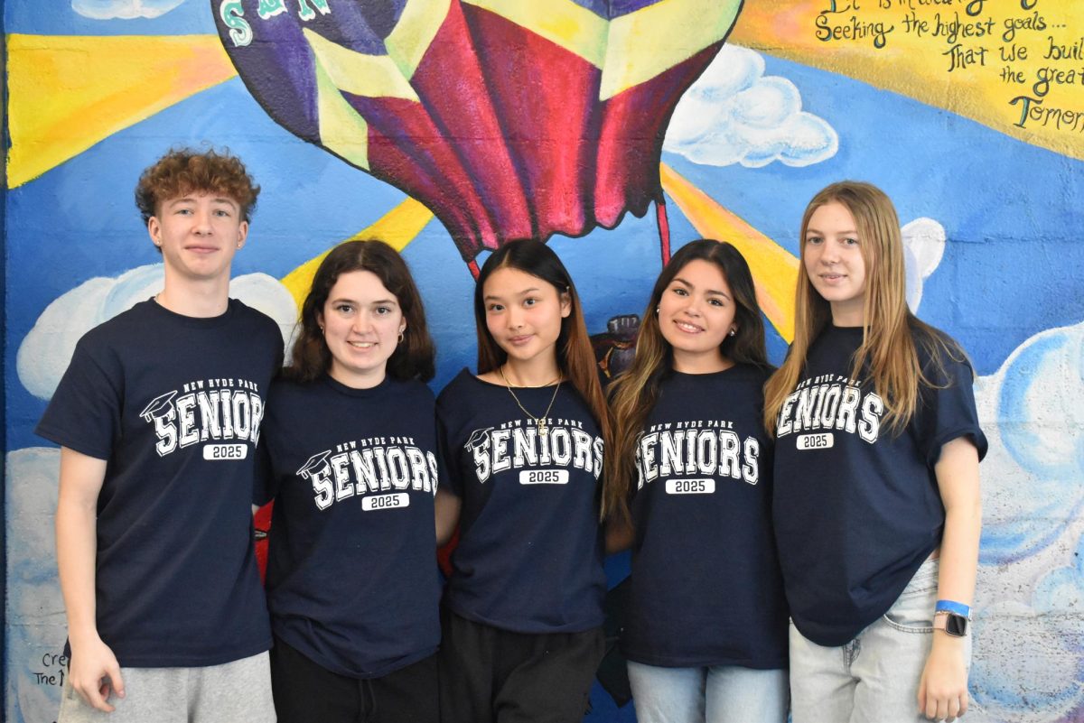 Jacob Keiper, Ava Helkowski, Arianna Chu, Grace Garvey and Fiona Massa come together to showcase their pride.