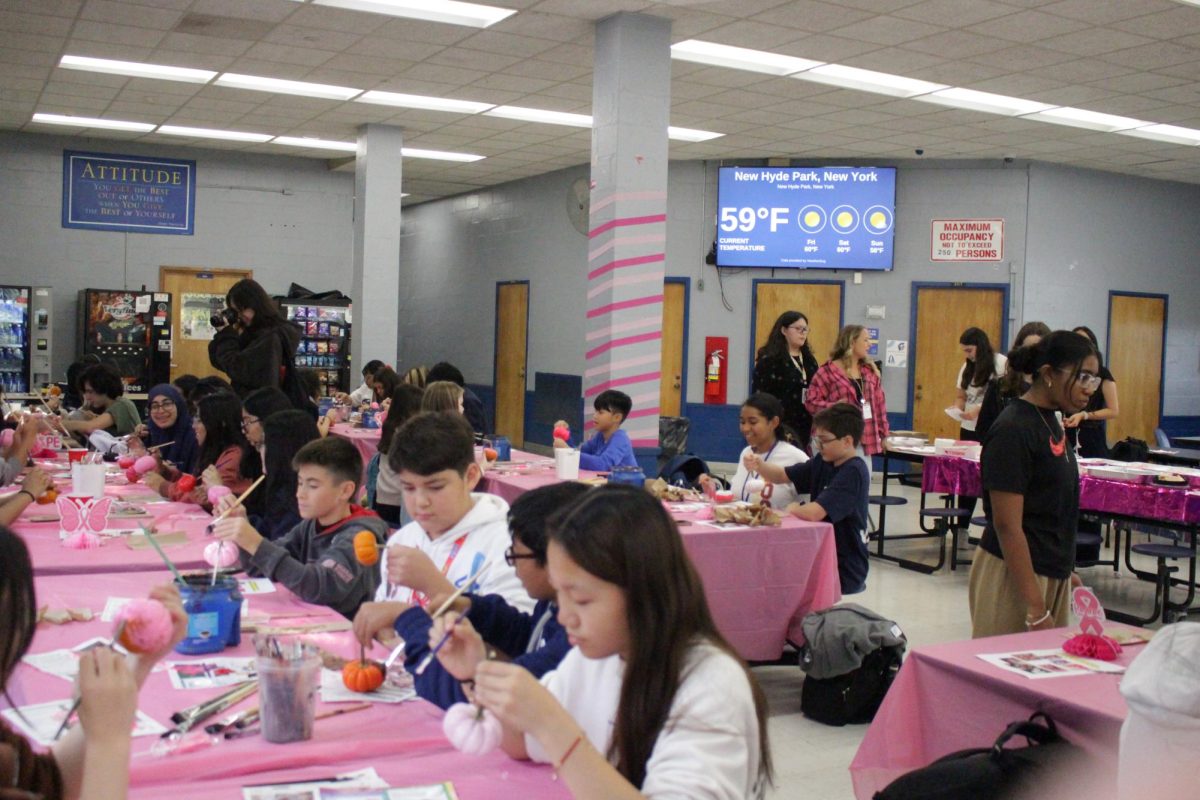National Art Honor Society hosts Pink Pumpkin Painting in honor of Pink October.