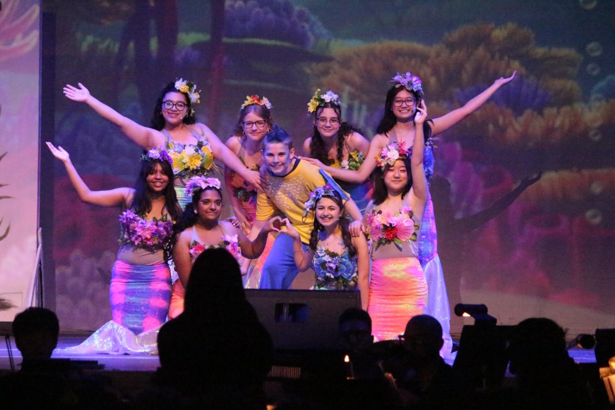 Along with the mersisters, Flounder, played by Patrick Stein, takes center stage. 