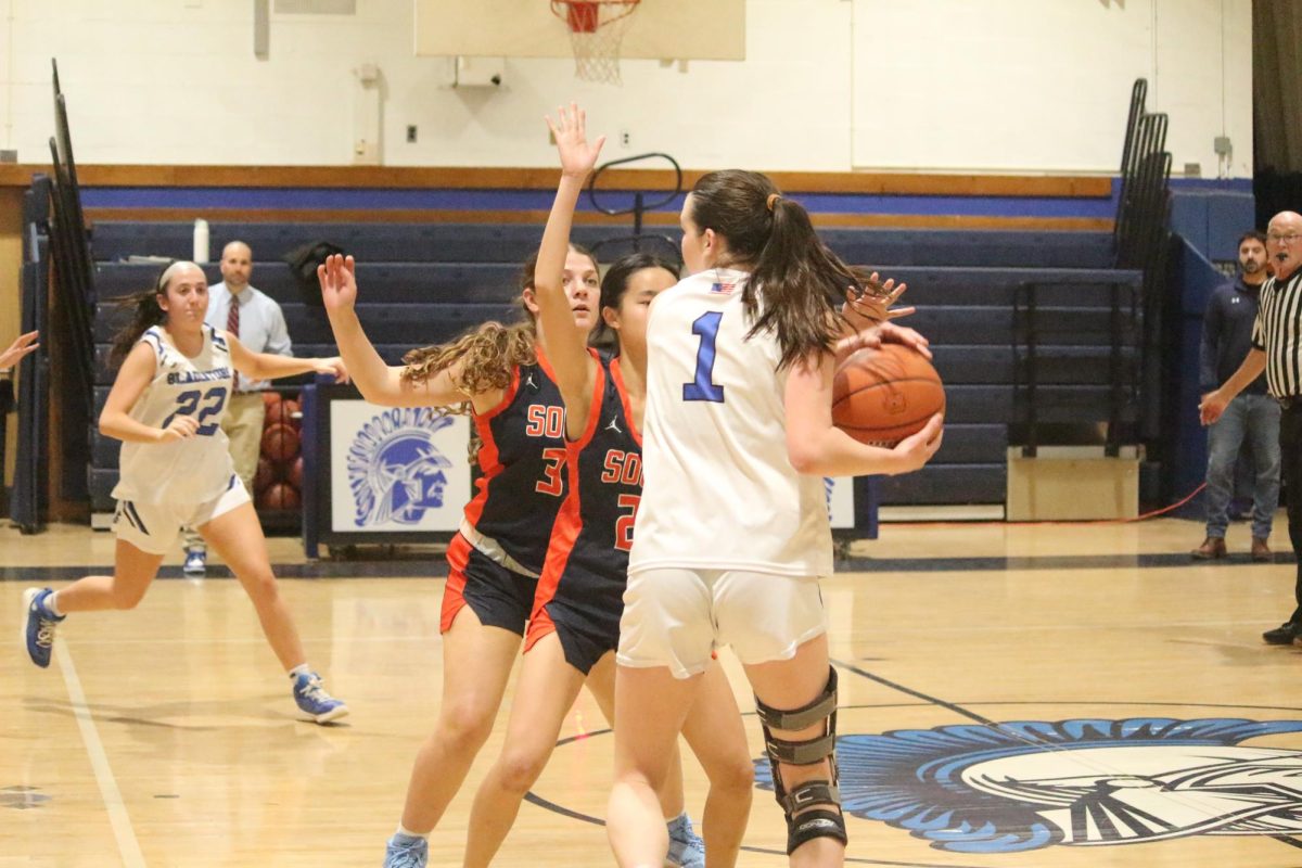 Maeve Downing approaches the offensive basket swiftly.