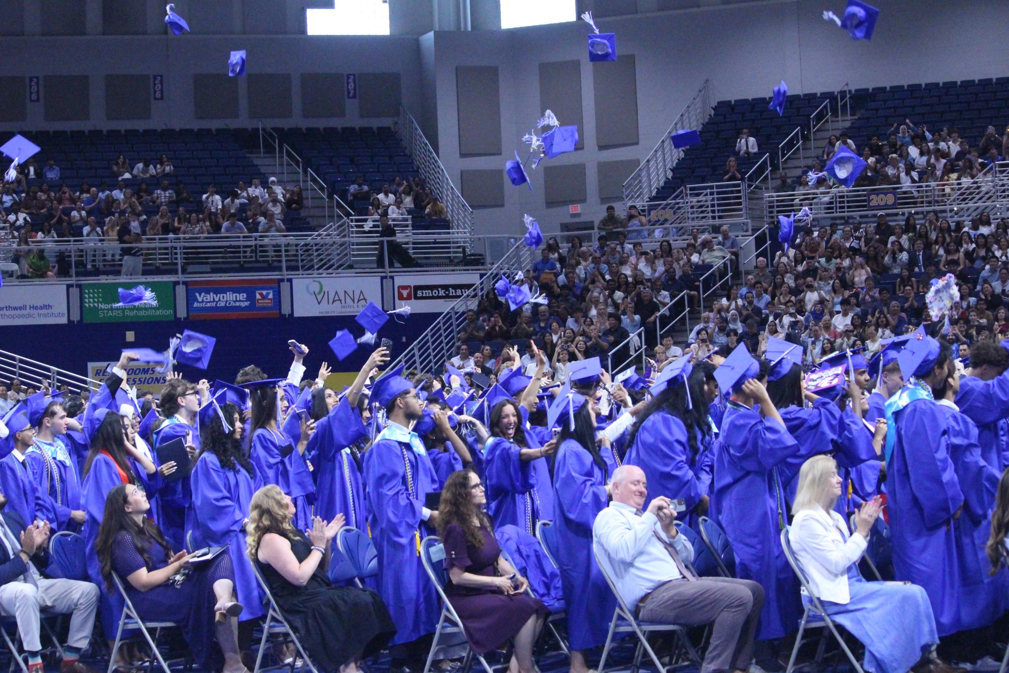Class of 2026 moved their tassels from right to left, and threw them into the air, officially closing their high school chapter.